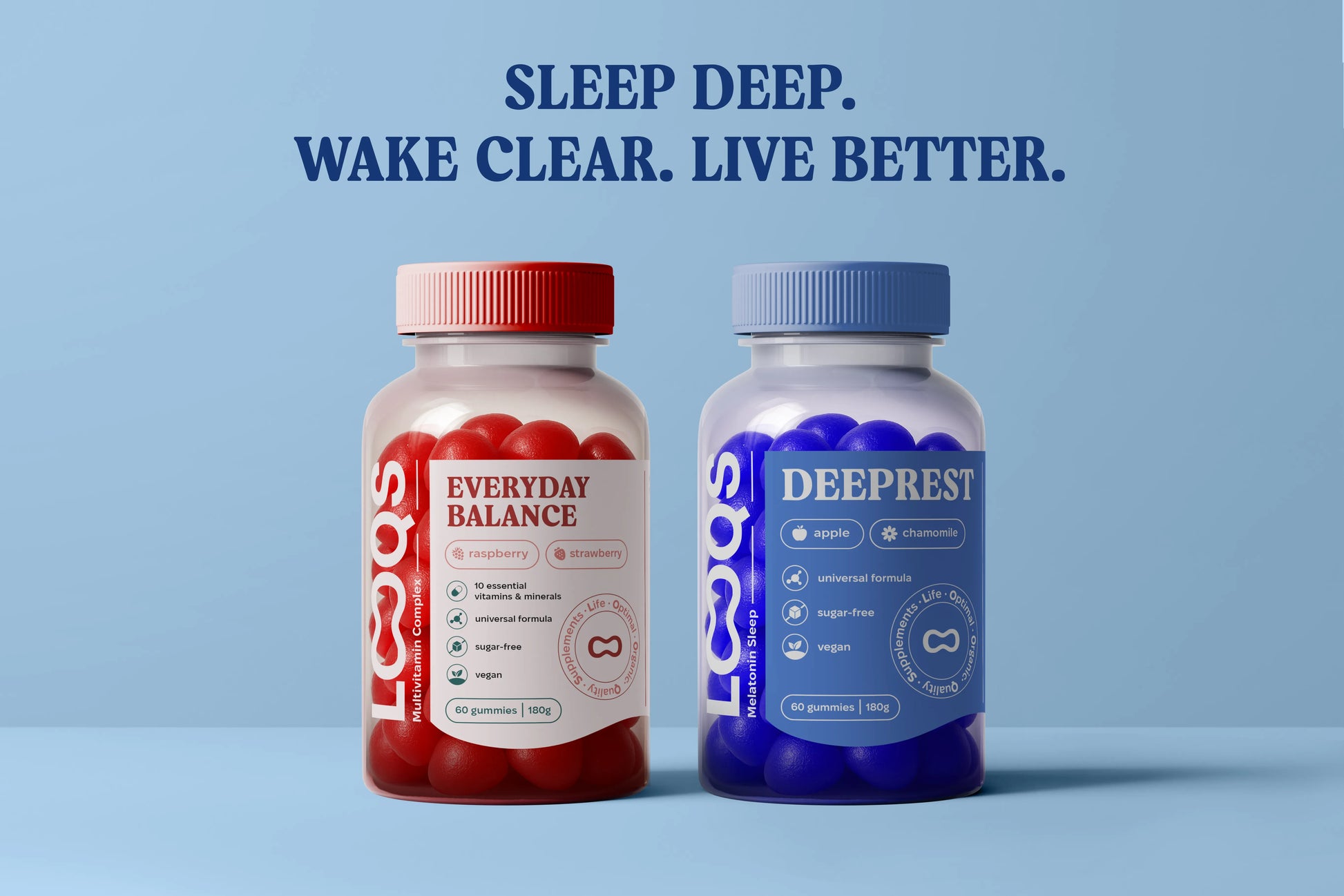 Looqs Core Night gummies to sleep for restful nights