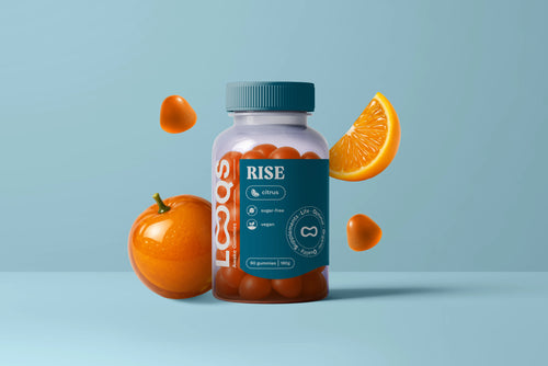 Energy supplements Looqs Rise bottle