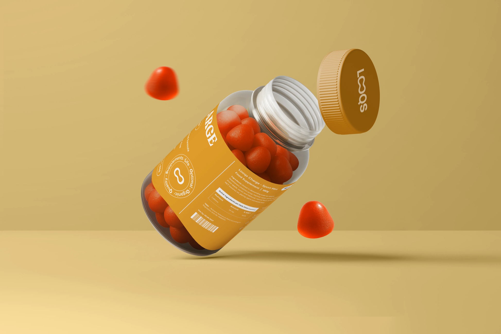 Magnesium citrate gummies shown in an open jar